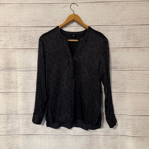 Rails Pearl Onyx Print Satin Blouse M - Picture 8 of 8